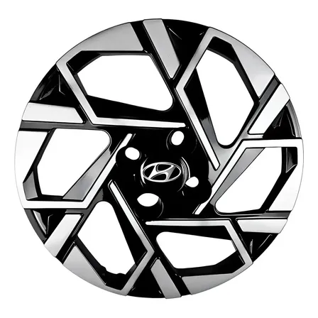 Kit 4 Calotas Hb20 2024 Aro 14 Esportiva Hyundai Preto