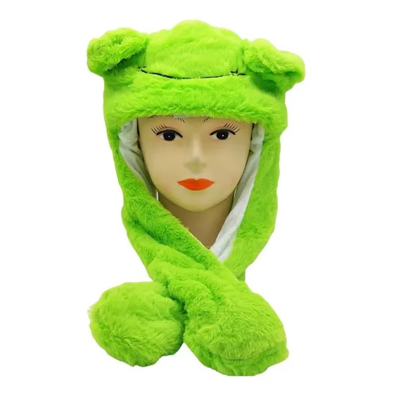 Gorro Niño Infantil Mueve Orejas Con Luces Led Rana
