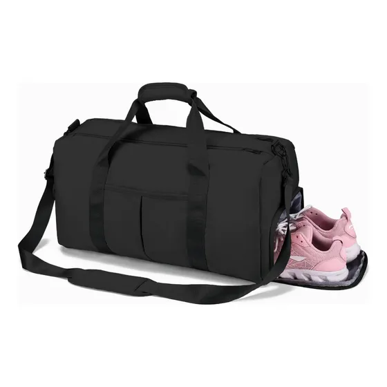 Maleta Deportiva Gym Bolsa De Deporte Con Compartimento Para Zapatos, Mochila Fitness Portátil De Gran Capacidad E Impermeable, Bolsa De Viaje Para Hombres Y Mujeres Color Negro