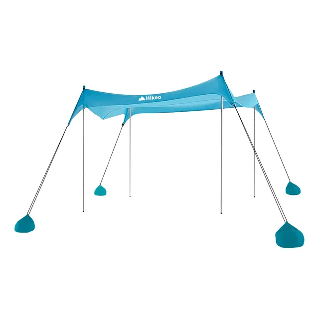 Toldo para Playa Portátil con Protección UPF 50 Resistente al Viento, Carpa Plegable para Rayos UV, 9 Metros Cuadrados de Sombra, Ideal para Acampar