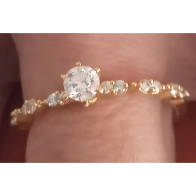 Anillo De Oro 18k Con Diamantes 