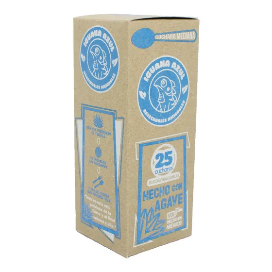 Cuchara Biodegradable De Agave Compostable 15cm 50 Piezas