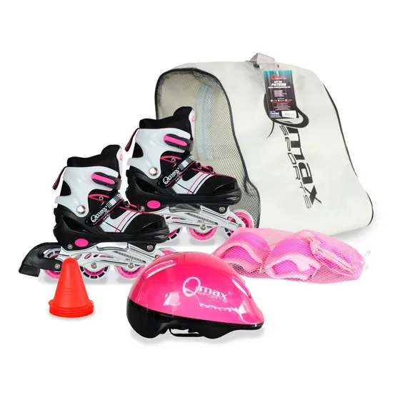 Patines En Línea Ajustables Con Kit De Protección Y Frenos