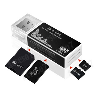Lector Usb 2.0 De Tarjetas De Memoria Sd Micro Sd Sdxc Sdhc Uhs-i Tf Mmc Ms Memory Stick Mini M2 Adaptador Externo Lector Usb 2.0 De Tarjetas De Memoria Sd Micro Sd Sdxc Sdhc Uhs-i Tf Mmc Ms Memory Stick Mini M2 Adaptador Externo