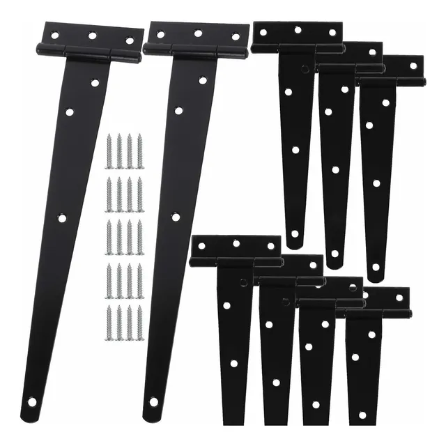 10 Bisagra Resistente Puerta Negra Para Madera Pesada V
