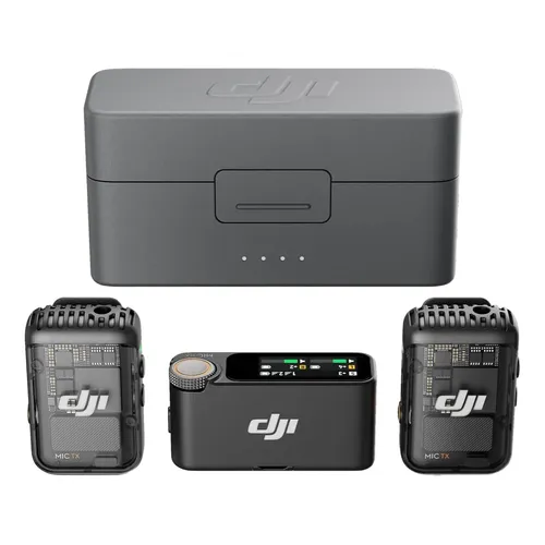 Microfone sem fio DJI Mic Mini (2 Tx + 1 Rx + estojo de
