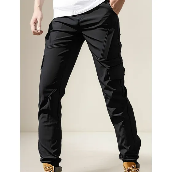 Pantalón Bolsillos Jogger Drill Cargo Militar Hombre