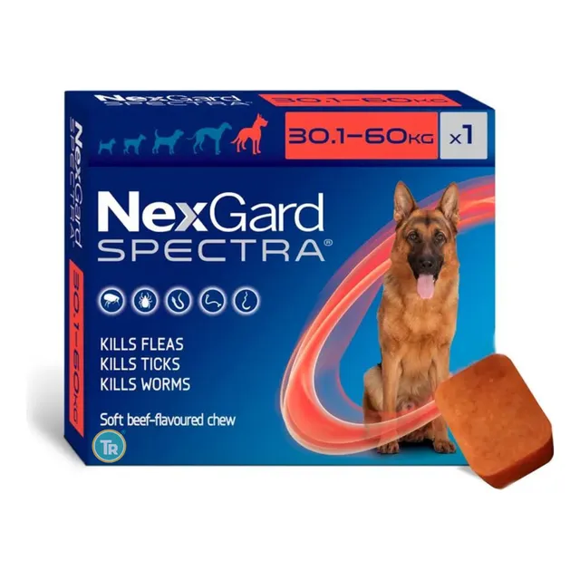 Pastilla Anti Pulgas & Garrapats Nexgard Perros 30-60kg