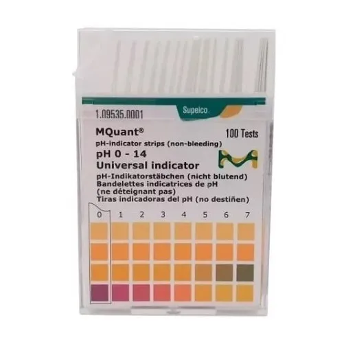 Cinta de papel indicadora Merck Ph 0 A 14, 100 tiras