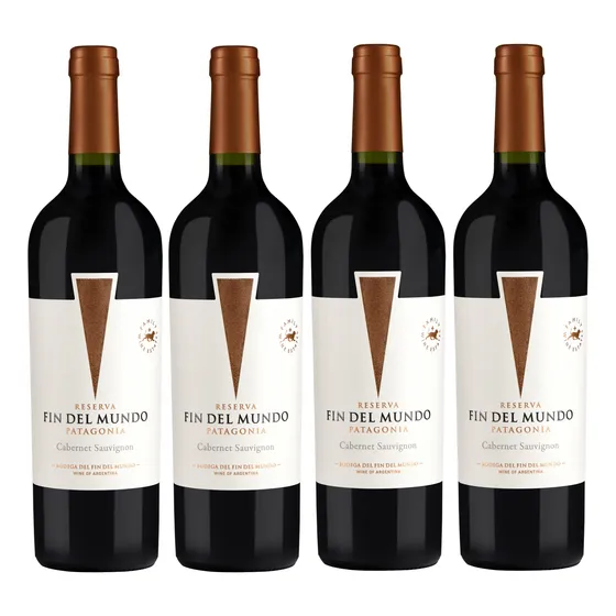 Vino Reserva Cabernet Sauvignon Fin Del Mundo 750 Ml X4 Un