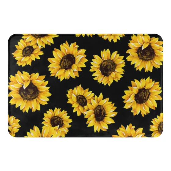 Alfombra Baño Espuma Viscoelastica Diseño Girasol Primavera