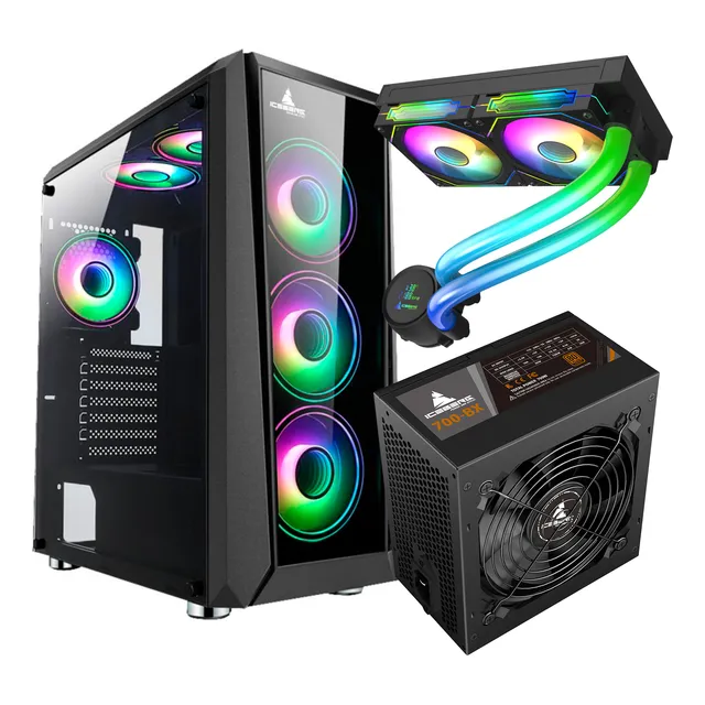 Combo Chasis G11 + Fuente 700w 80+ Bronce + Liquida 240mm