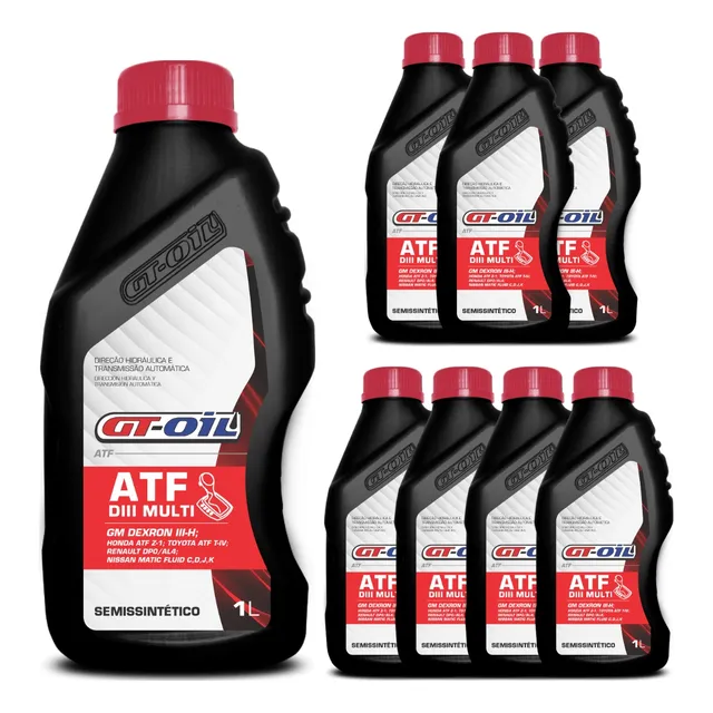Kit 8 Óleo De Cambio Automático Atf Dexron 3 Multi Gt Oil
