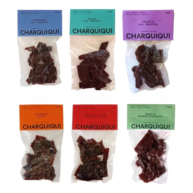 Degustación Total Charquiqui Los Prados 70 Gramos (jerky)