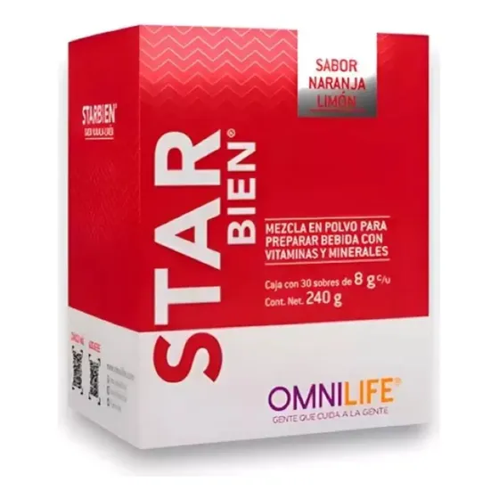 Starbien Omnilife Naranja Limón 30 Sobres De 8g/cont. 240 Gr