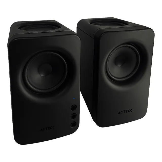 Bocinas para Escritorio Dynamic Exact Mini BS475 Inalámbricas / Bluetooth 5.0 + 10W + 2.0 Ch/ RCA + Adaptador de voltaje / Negro