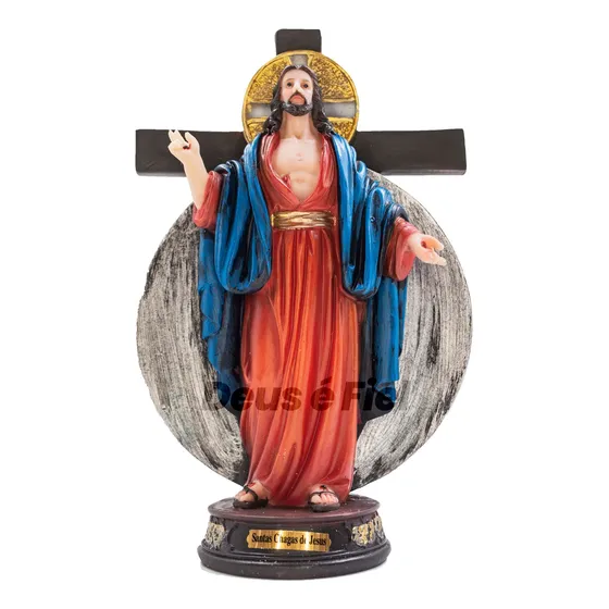 Imagem Santa Chagas De Jesus 20 Cm - Resina Premium