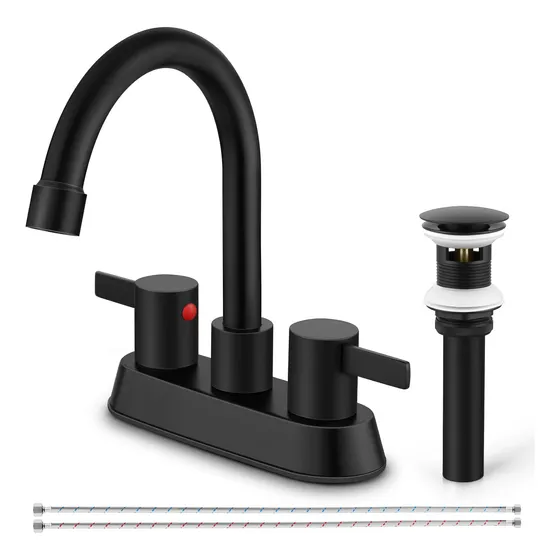 Homikit Grifo Baño Negro 3 Agujero 4  2 Manija Central Casa