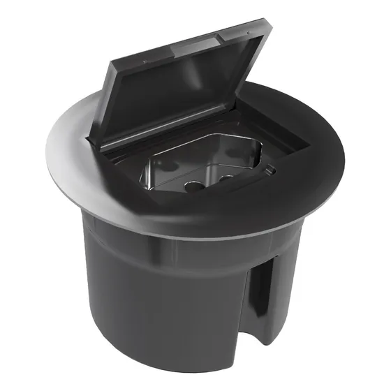 Caixa De Tomada Embutir Redonda Com 1 Tomada Flex - Cxp01t