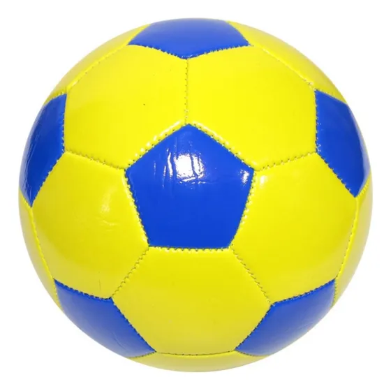 Mini Balon Pelota De Futbol Playground 6'' Juegos Recreacion Color Amarillo - Azul