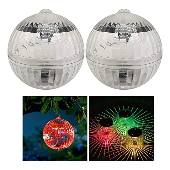Zrm 2 Unids Led Solar Led Floating Pool Lights Color Cambiando Decoraciones Impermeables Luz Noche Para Piscina, Lámpara De Agua Pelota Para Jacuzzi Piscina Piscina Lake Park