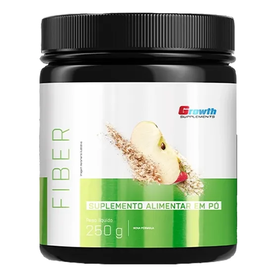 Fiber - (psyllium, Fibra De Maçã) 250g - Growth Sabor Natural