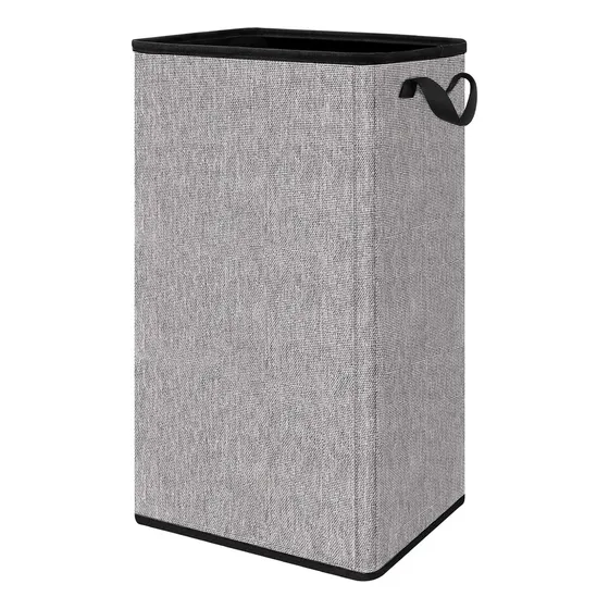 Snigjat 0008 Cesto de Ropa Plegable 80L Grande Rectangular y con Asas Resistentes Ideal para Baño y Dormitorio color gris