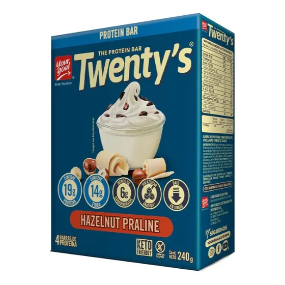 Barras De Proteina Yourgoal Twentys 4u Hazelnut Praline