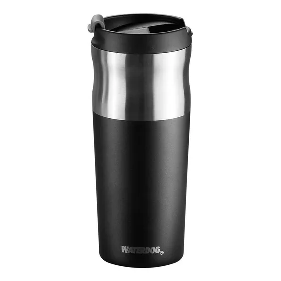 Vaso Térmico Acero Inoxidable Waterdog Olivera 450cc Color Negro oliver450