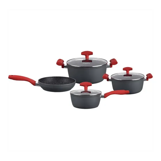 Set Juego De Ollas Bateria 07 Pzas Vulcano  Mageflón 