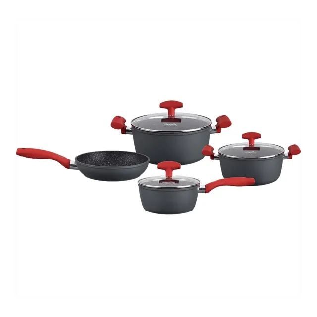 Set Juego De Ollas Bateria 07 Pzas Vulcano  Mageflón 