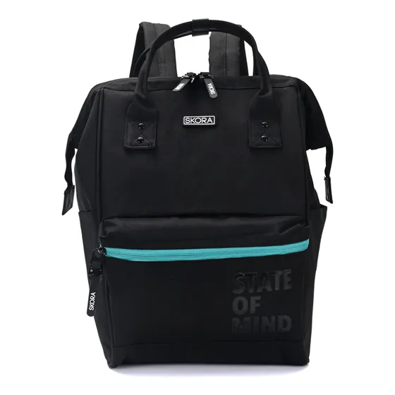 Mochila Skora Boca De Pez Eve Cierre Color Antirrobo Viaje Color Negro Diseño De La Tela Liso