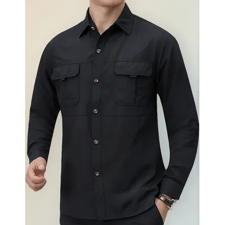 Camisa Outdoor Manga Larga  Transpirable Delgado Hombre