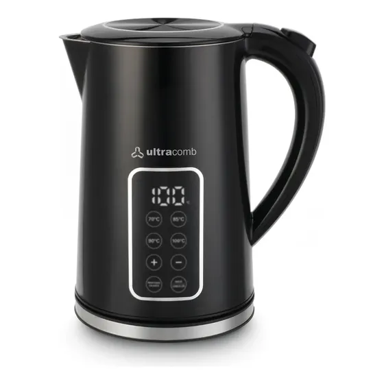 Pava Eléctrica Ultracomb Pe4930 Con Pantalla Táctil Y Selector De Temperatura - Negro