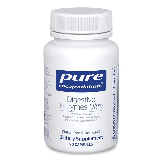 Enzimas Digestivas Ultra Pure Encapsulations 90 Cápsulas Sin Sabor