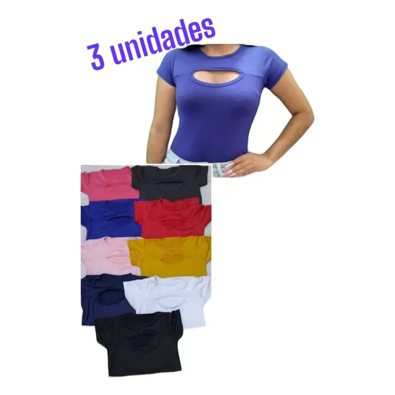 Trio De Blusas Unicolor Para Damas ( 3 Unidades) 