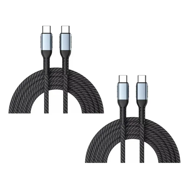 Cable Usb Tipo C A C De 2 Metros Nylon Carga Rápida 100w X2