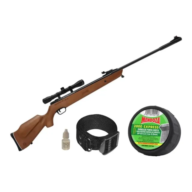 Rifle Deportivo Rm-6000 Barniz Resorte C / Mira 5.5 Mendoza