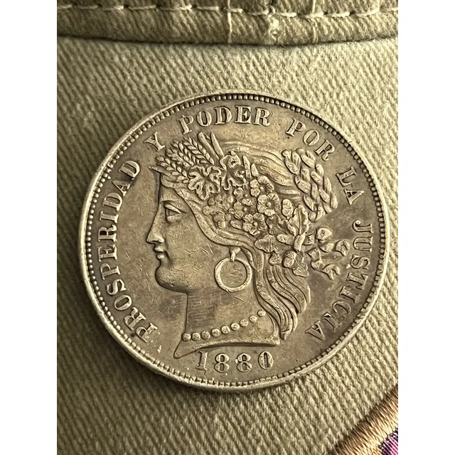 5 Pesetas Moneda Antigua Ceca Lima Peru