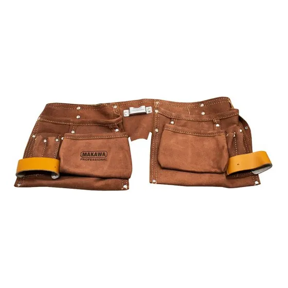 Porta Herramientas De Cuero Marron Makawa Mk-et03 Barril