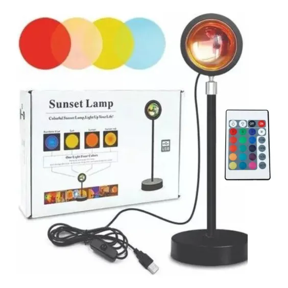 Lámpara Luz Led Proyectora Atardecer Decorativa + Control