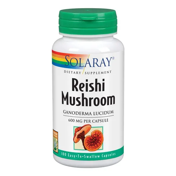 Suplemento Solaray, Cápsulas De Hongos Reishi, 600 Mg, 100 U