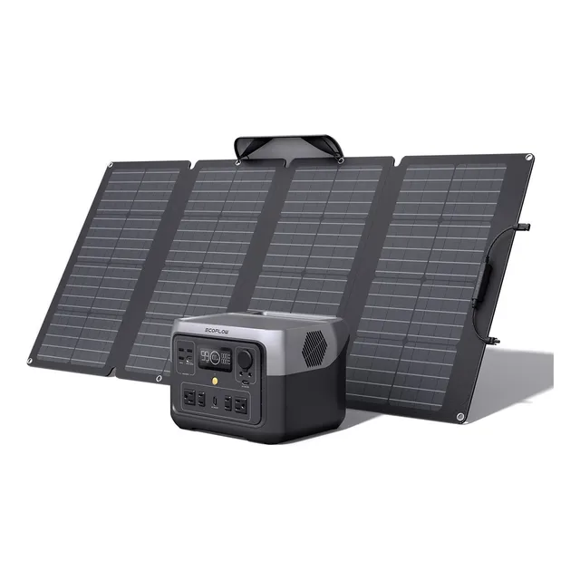 Generador Solar Portátil 512 Wh Estación Energía 160 W