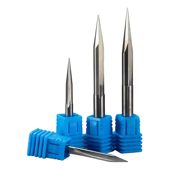 Fresa Grabado 2 Filos Ø 6mm Punta 0.3 Mm V-bit Router Cnc