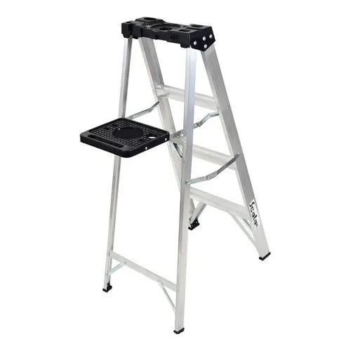 Escalera De Tijera Scala Sc-2314-04 Aluminio Negro 90 Kg