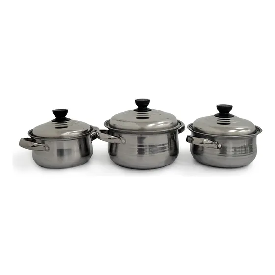 Juego De Olla 3pz Stainless
