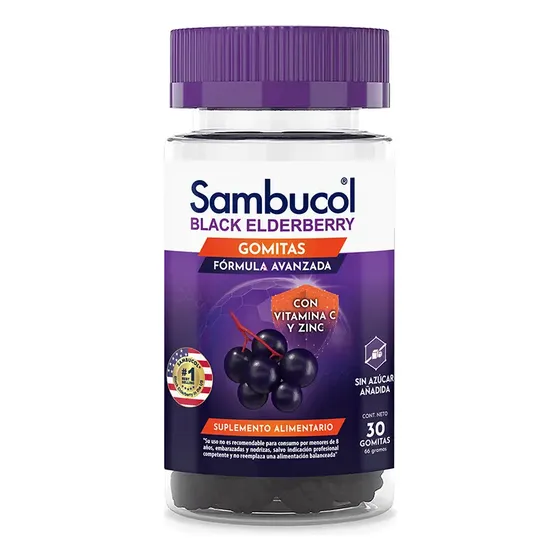 Gomitas Antioxidante Sin Azúcar x30 – Sambucol Black Elderberry