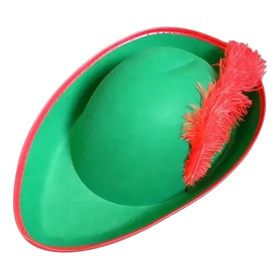 Chapéu Britânico Verde Feltro Adulto Fantasia Festa