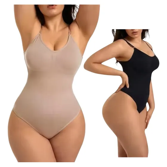 Pack X2 Body Reductor Modelador Faja Sin Costura Mujer Negro -beige M/l