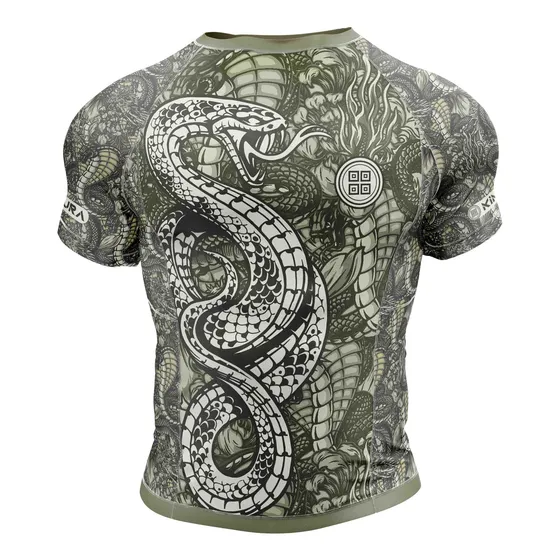 Rashguard Manga Curta Jiu Jitsu Luta No Gi Kimura Cobra